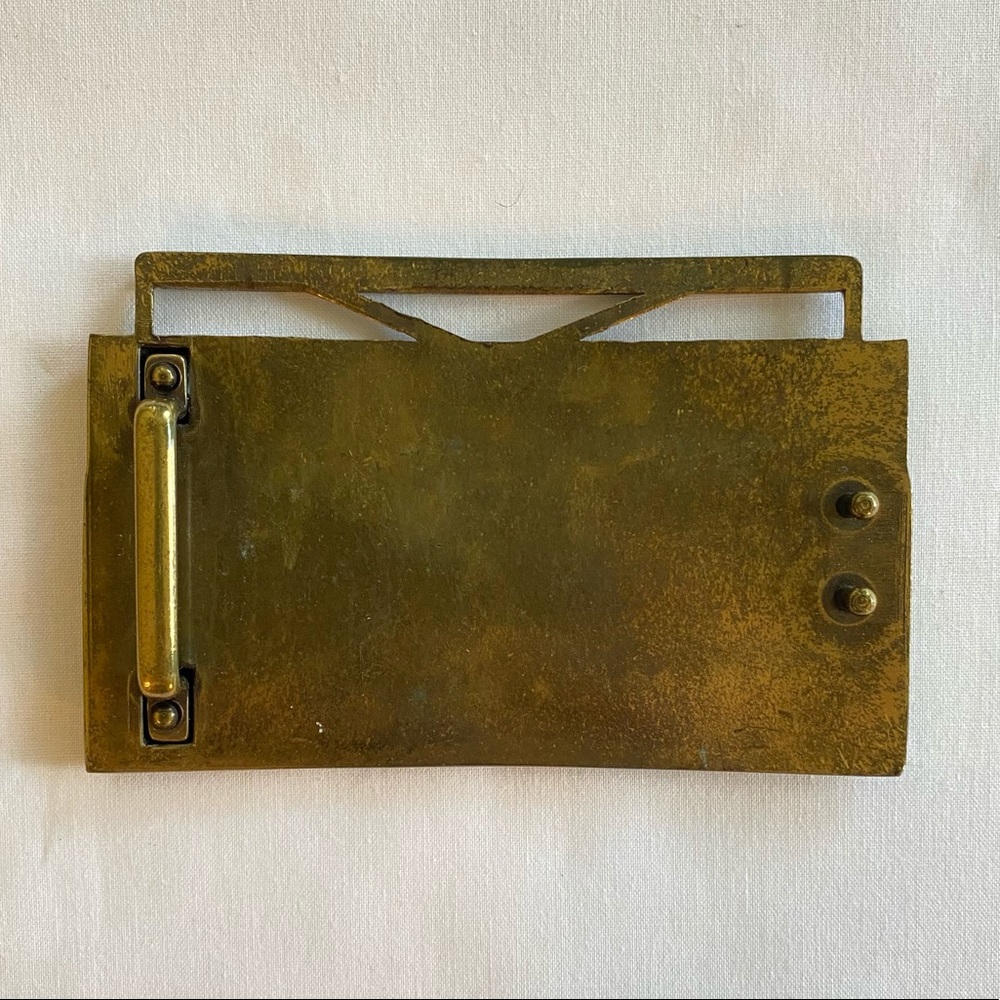 Vintage Brass Stereo belt buckle - Picture 2 of 2